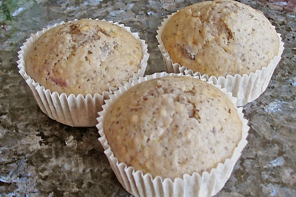 Mohn - Blaubeerjoghurt - Rum - Muffins