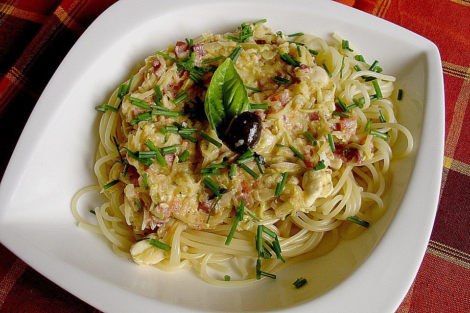 Zucchini - Schinken - Nudeln