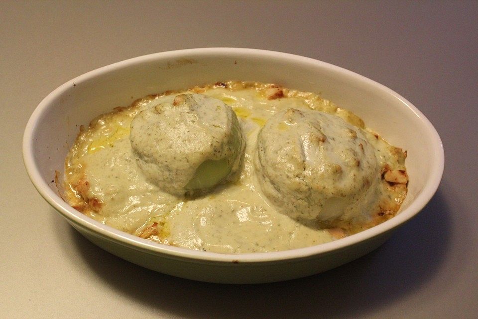 Gefüllte Kohlrabi mit Hähnchenbrustfilet