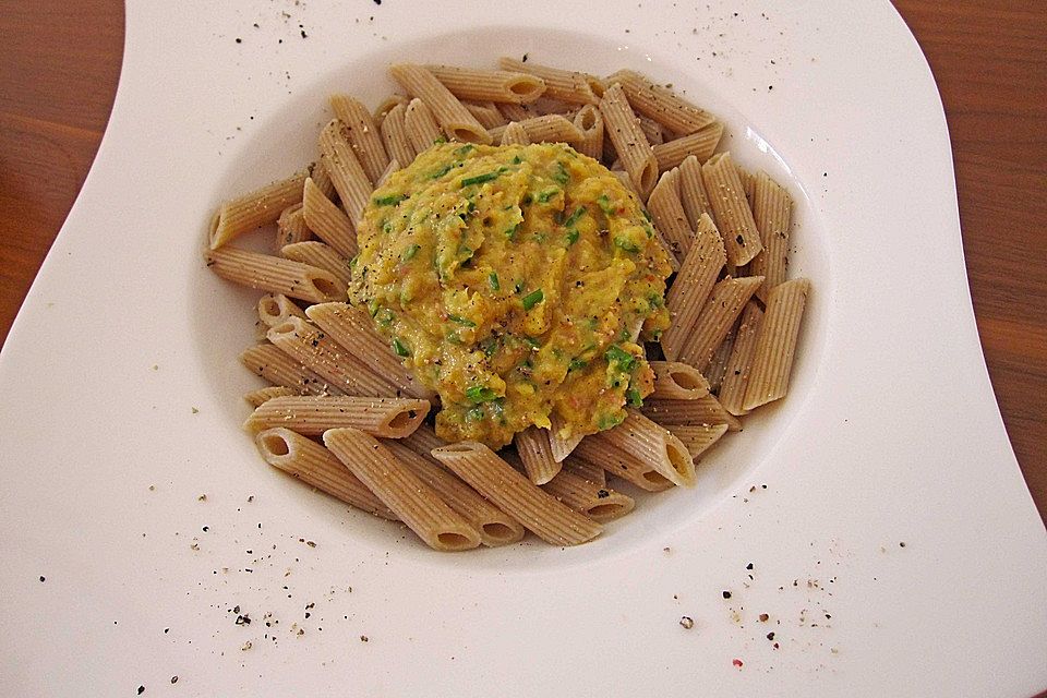 Spaghetti mit Kürbissoße