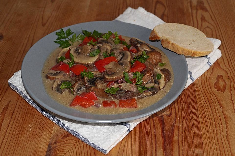 Champignon - Paprika - Pfanne