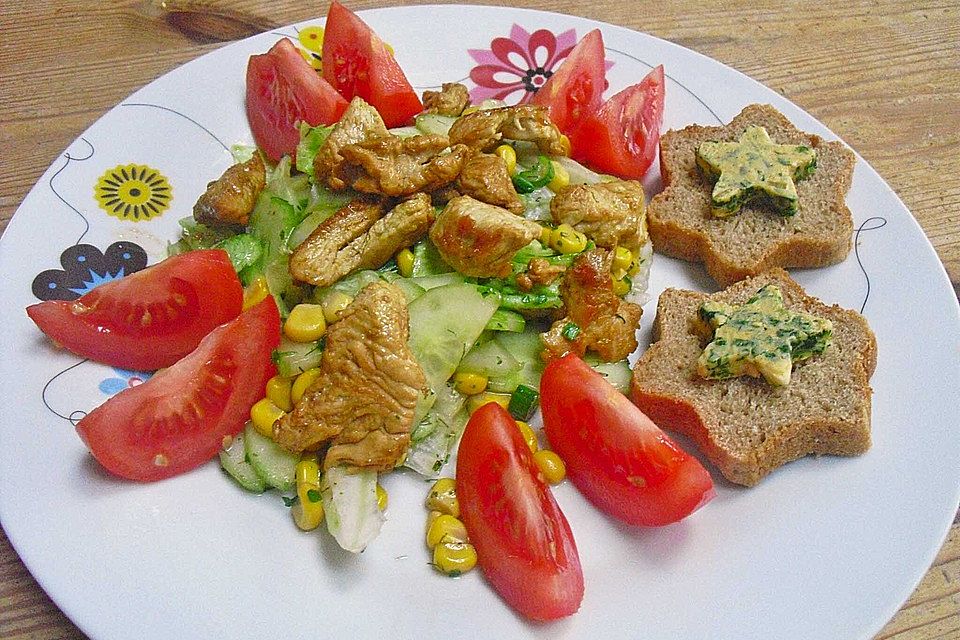 Salatteller mit Hähnchen