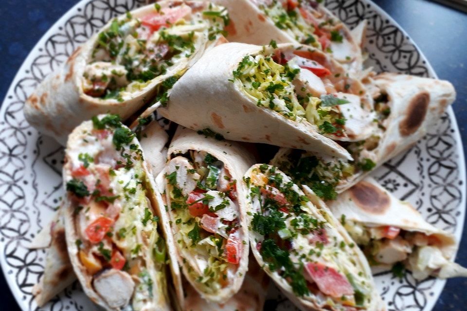 Wraps mit Hühnchen