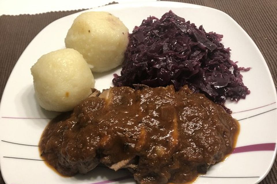 Entenbrust in Rotweinsoße