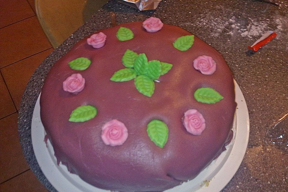 Apfel - Mohn - Marzipan - Torte