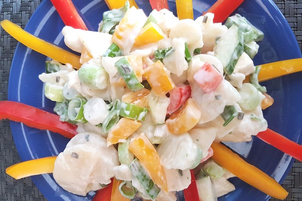 Leichter Kartoffelsalat mit Paprika