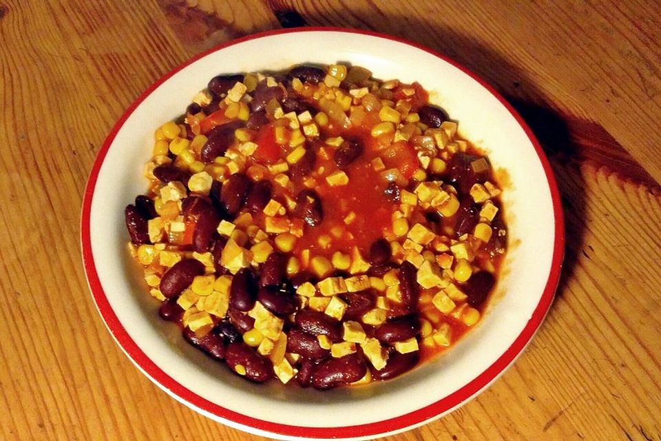 Schnelles Chili con Tofu