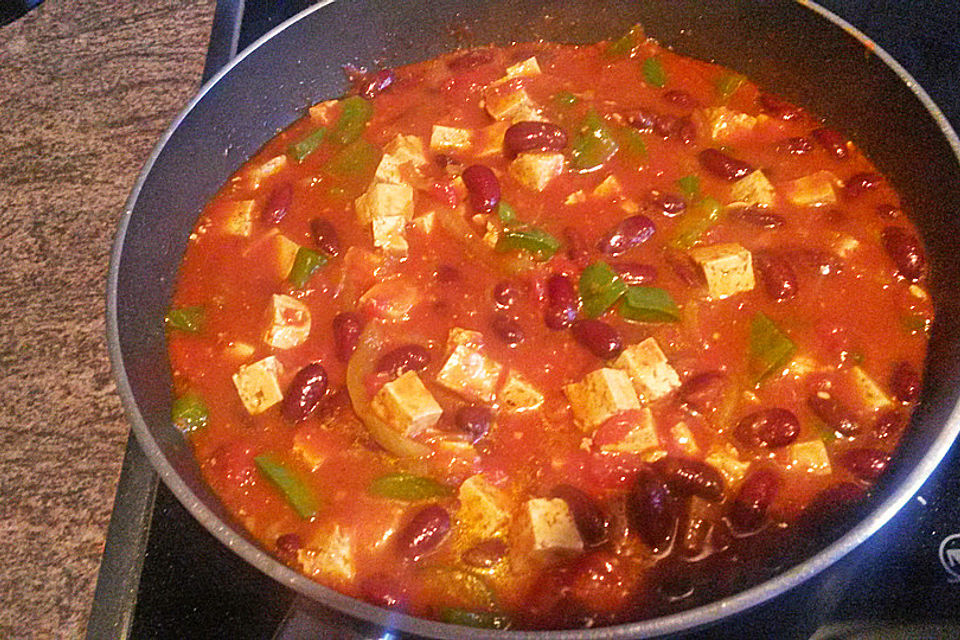 Schnelles Chili con Tofu