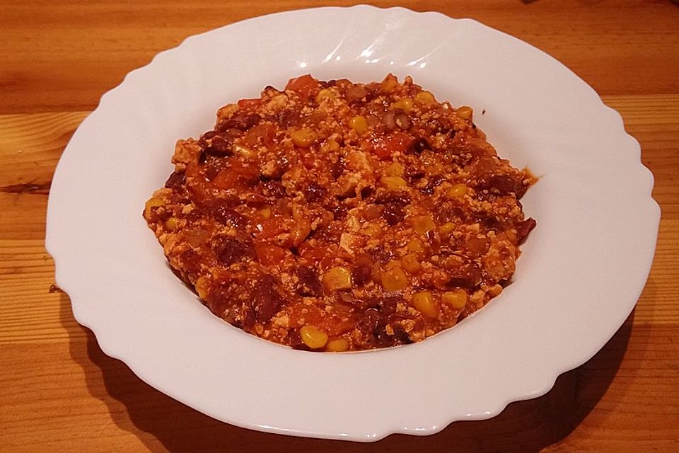 Schnelles Chili con Tofu