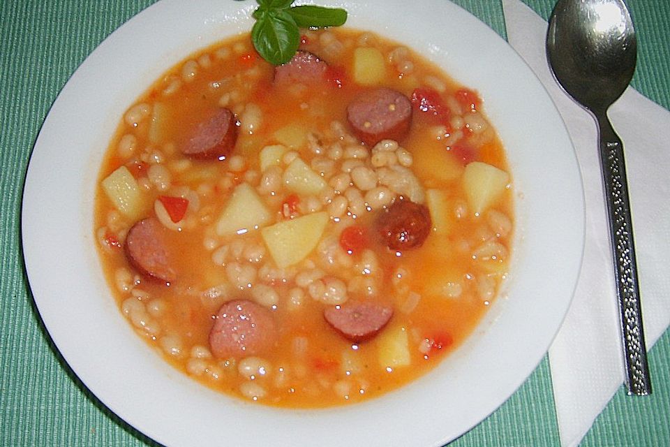 Pikante Bohnensuppe