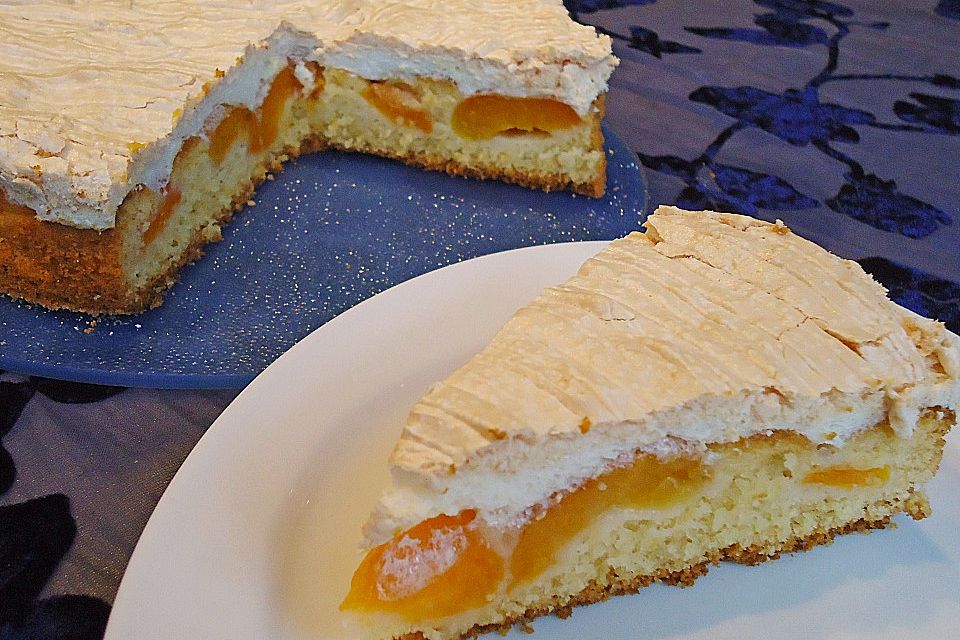 Marillenkuchen mit Vanillehäubchen