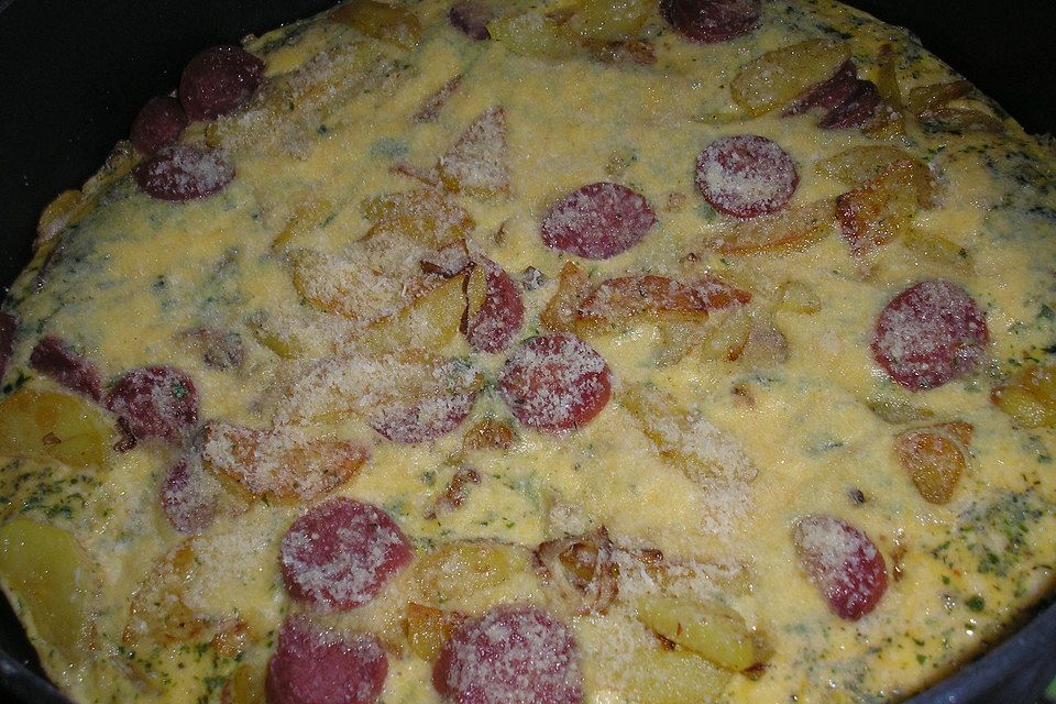 Minisalami - Frittata mit Kartoffeln