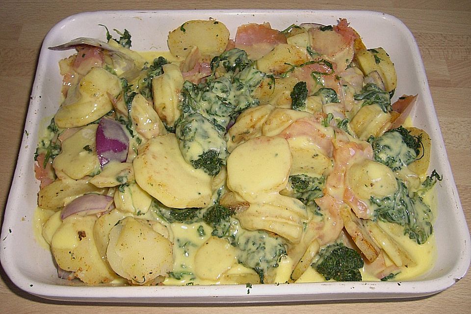 Lachsauflauf mit Gemüse