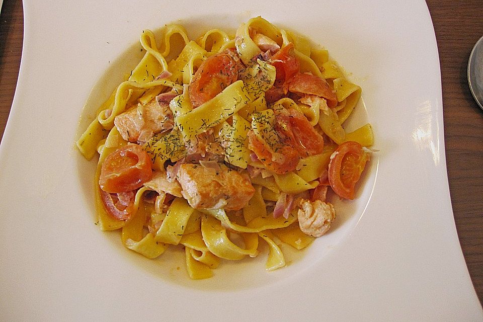 Tomaten - Lachs - Pasta