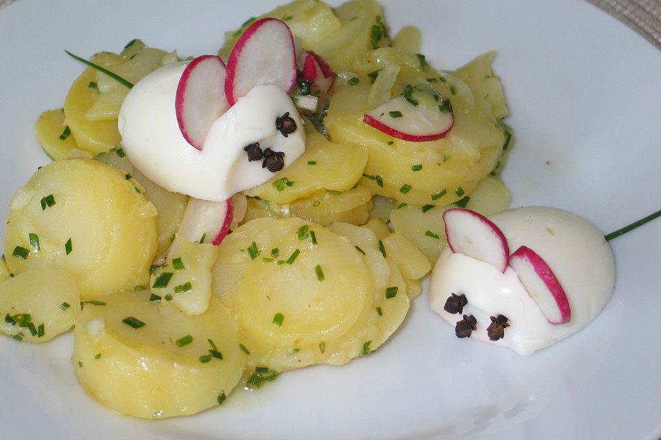 Kartoffelsalat mit Eier - Mäusen