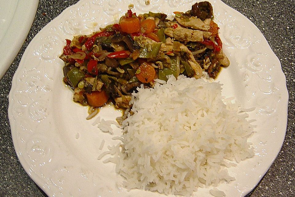 Thaigemüse mit Putenstreifen