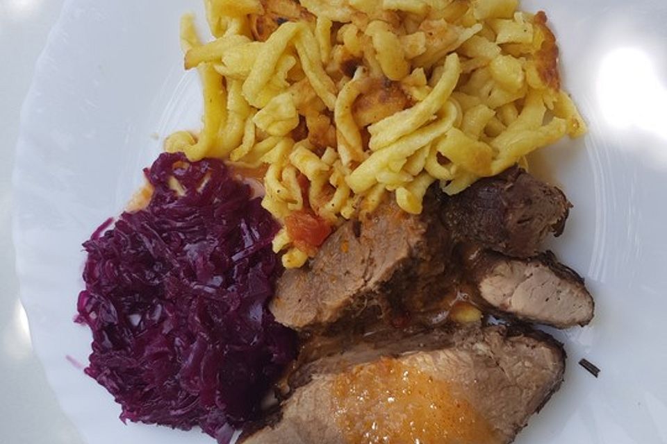 Wildschweinbraten aus dem Ofen