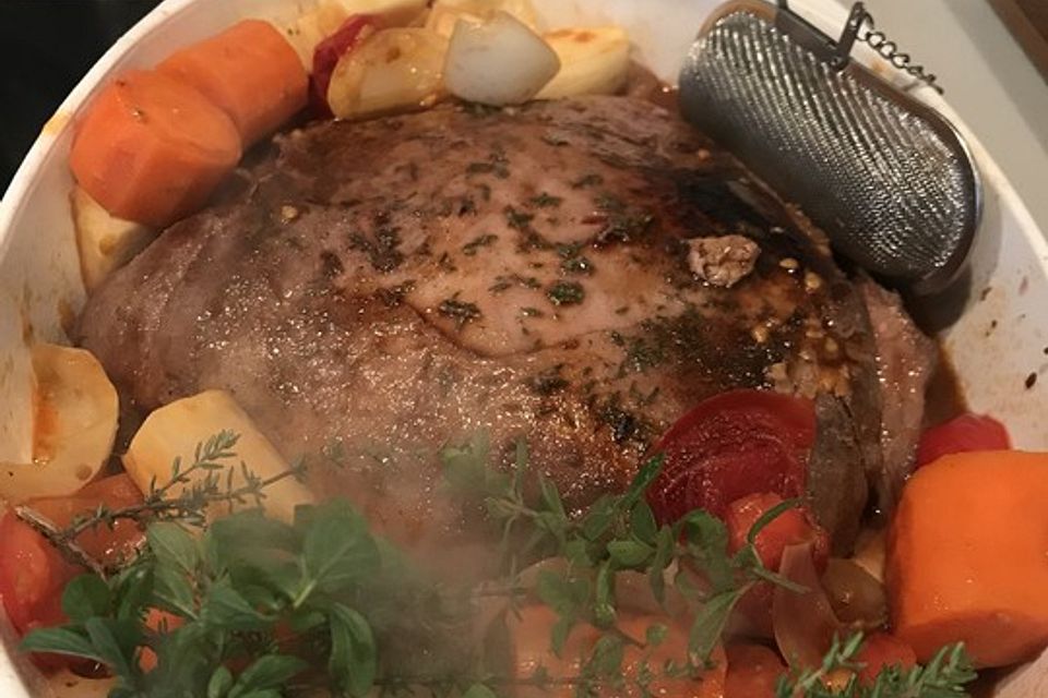 Wildschweinbraten aus dem Ofen