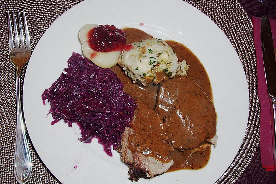 Wildschweinbraten aus dem Ofen