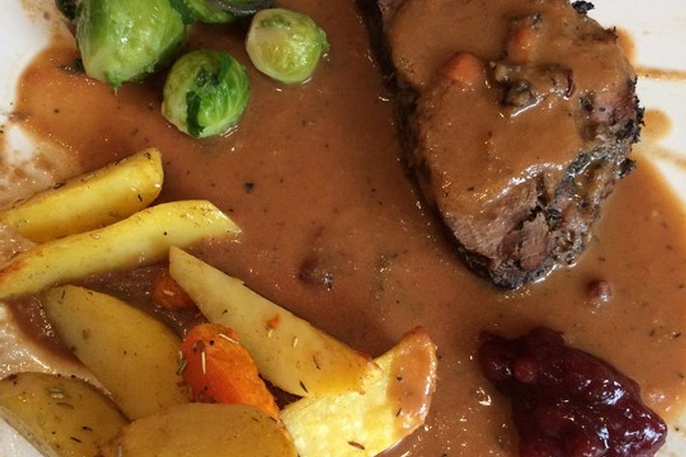 Wildschweinbraten aus dem Ofen