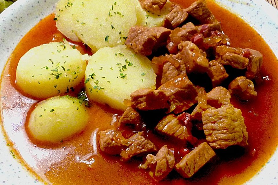 Gulasch mit Malzbier