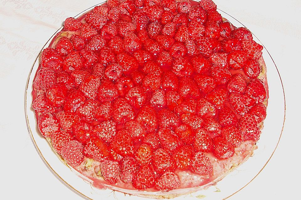 Fruchtig schokoladiger Himbeerkuchen