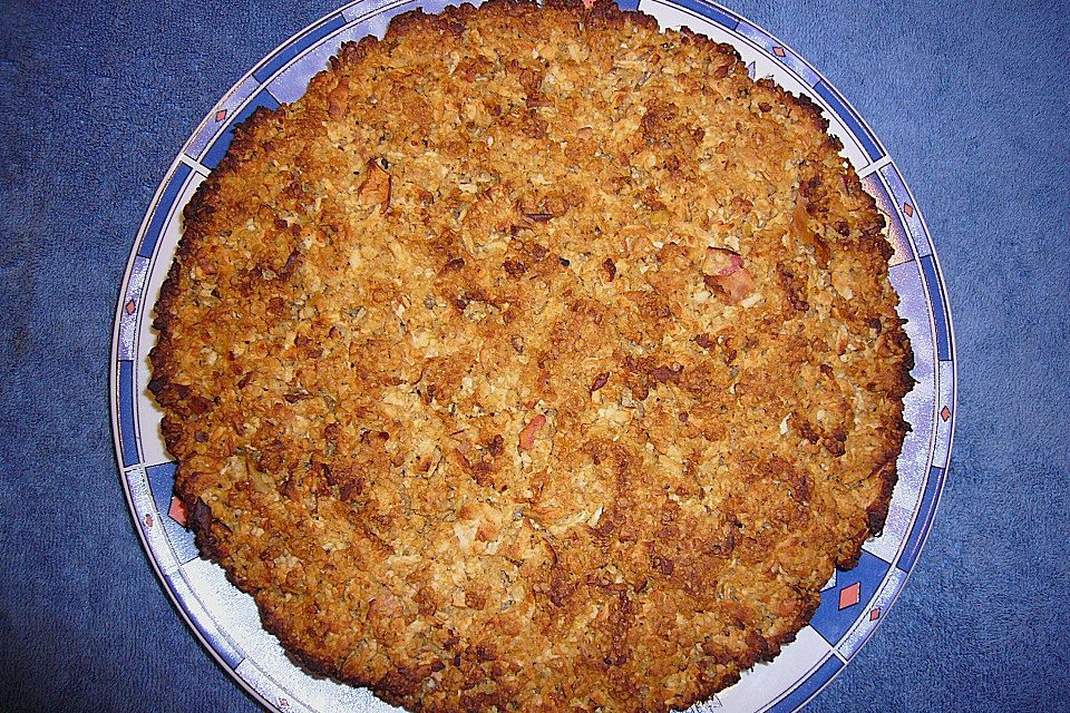 Haferflockenkuchen mit Äpfeln