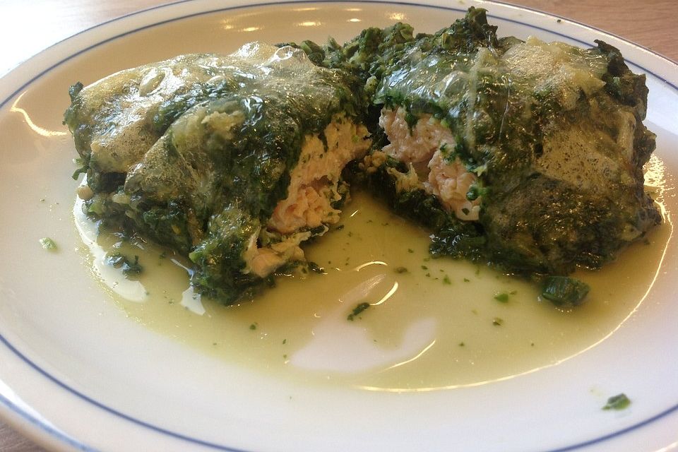 Lachs - Spinat - Gratin