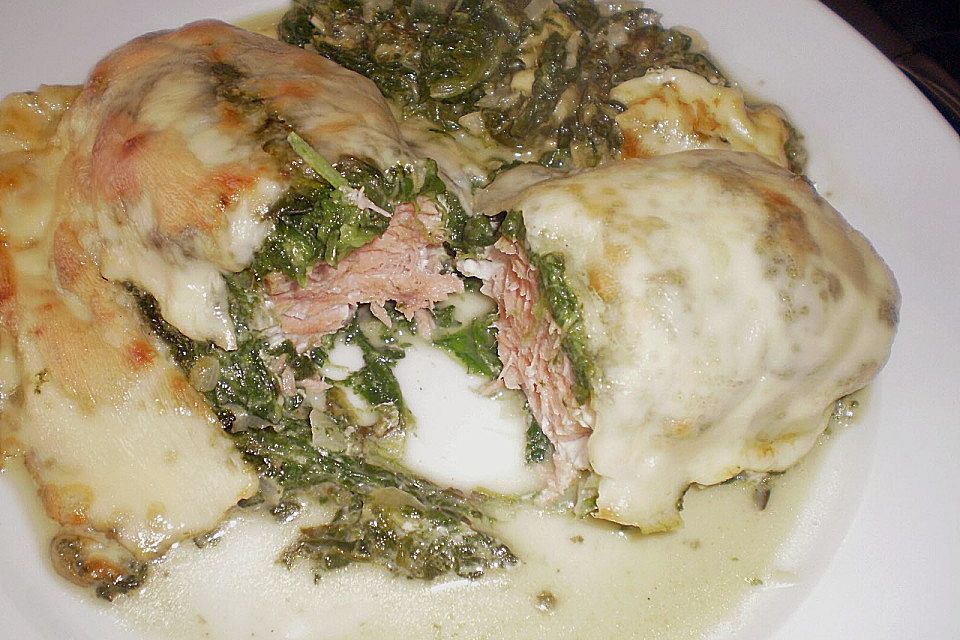 Lachs - Spinat - Gratin