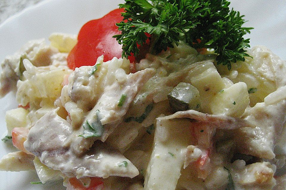 Huhn - Reis - Salat