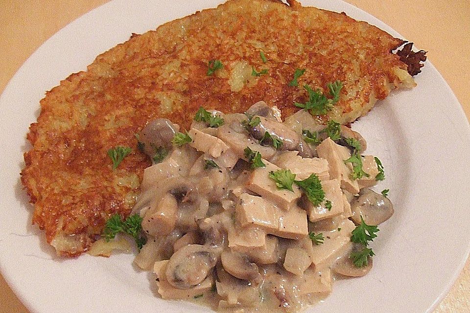 Tofu - Geschnetzeltes mit Champignons