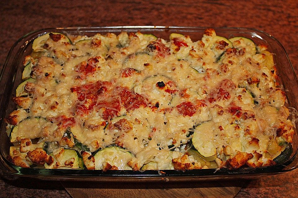 Zucchini-Gnocchi-Auflauf