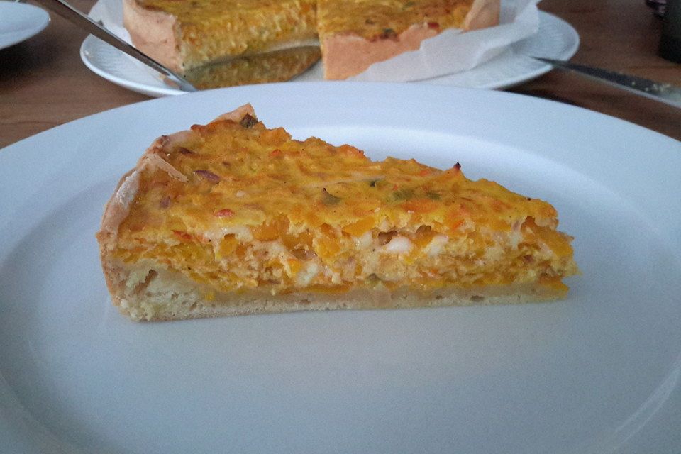 Kürbis - Zwiebel - Quiche