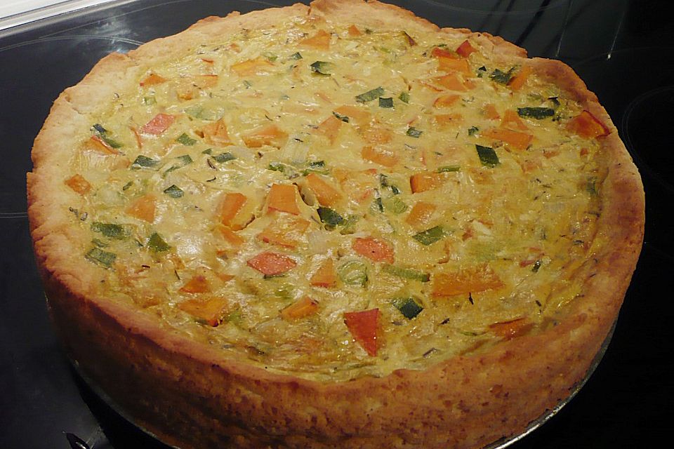 Kürbis - Zwiebel - Quiche