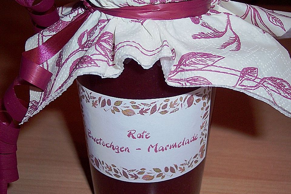 Rote Zwetschgen - Marmelade