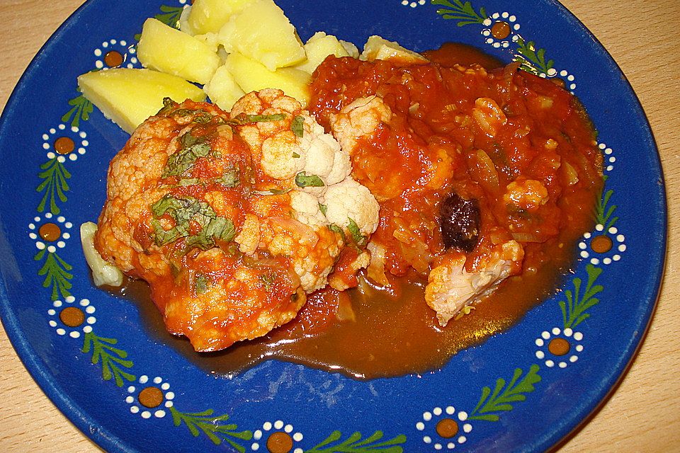 Blumenkohl in  Tomatensauce