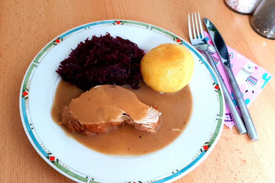 Putenbraten mit Apfelsauce