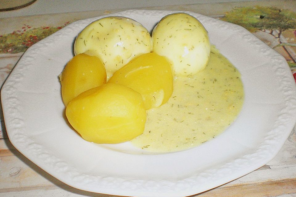 Eier in Dillsauce