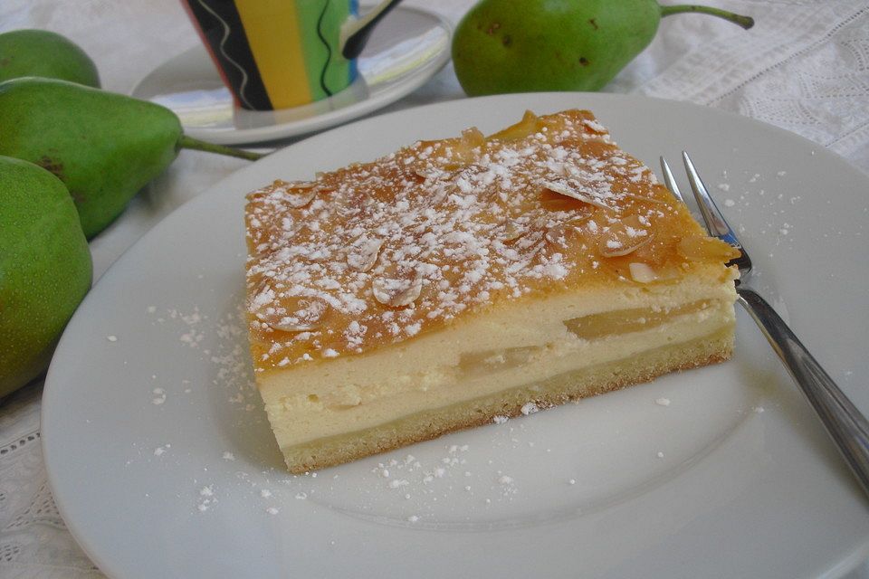 Birnen - Topfen - Kuchen