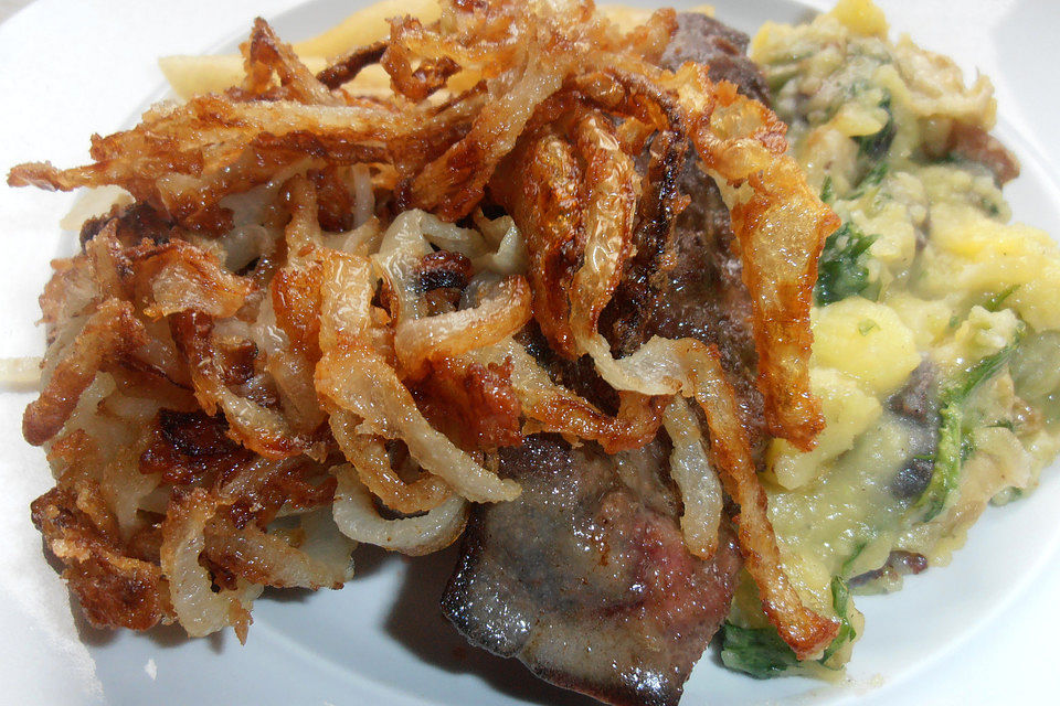 Schweineleber in pikanter Sauce