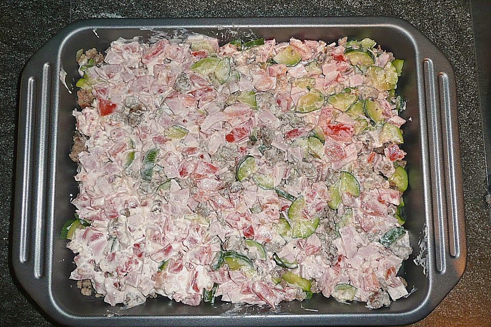 Zucchini - Frischkäse - Auflauf