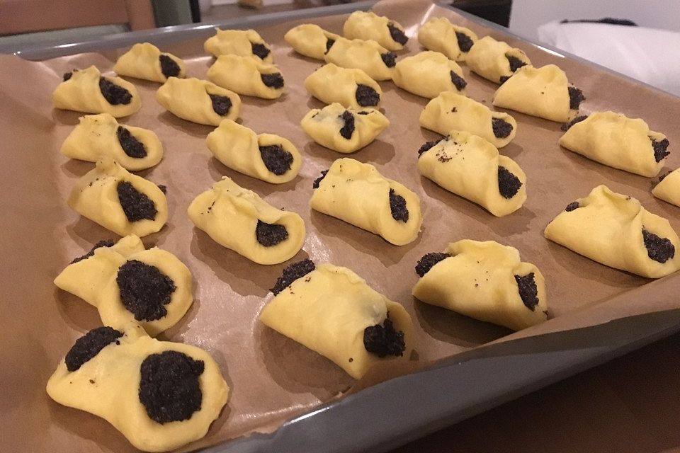 Frischkäse - Plätzchen mit Mohn