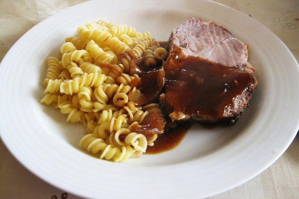 Schweinebraten mit Biersauce