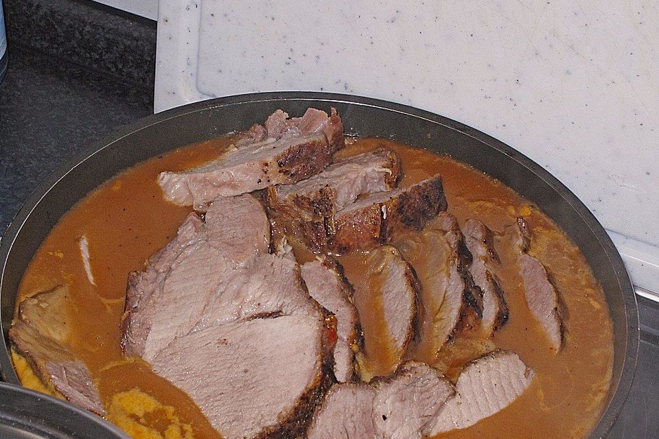 Schweinebraten mit Biersauce