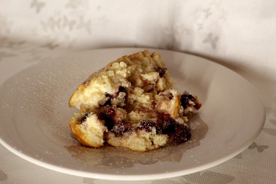 Omas Milchreisauflauf mit Sauerkirschen