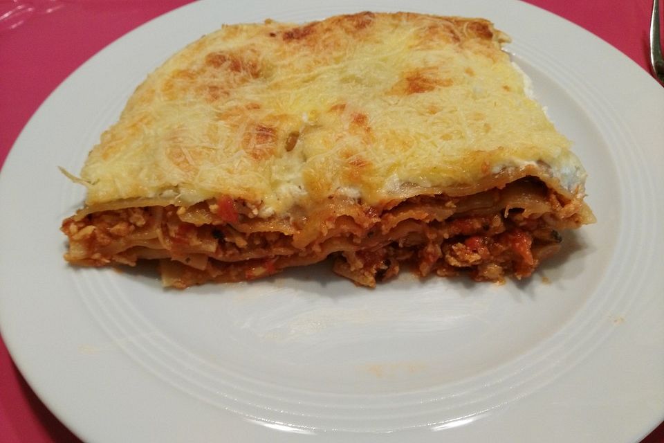 Vegetarische Lasagne mit Tofu