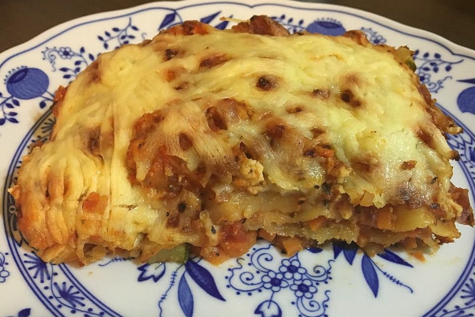 Vegetarische Lasagne mit Tofu