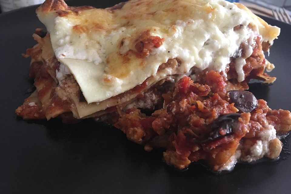 Vegetarische Lasagne mit Tofu