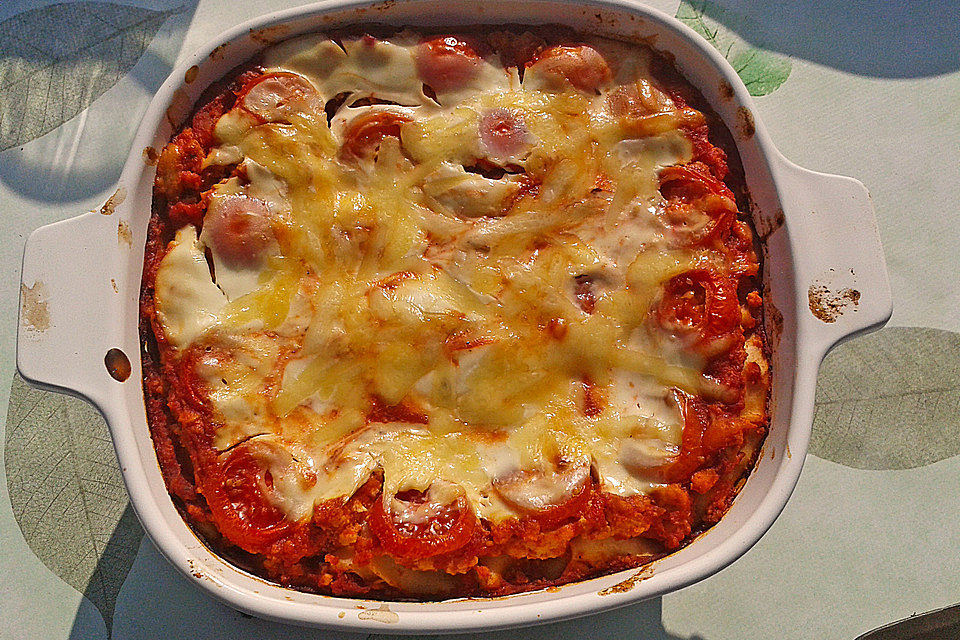 Vegetarische Lasagne mit Tofu