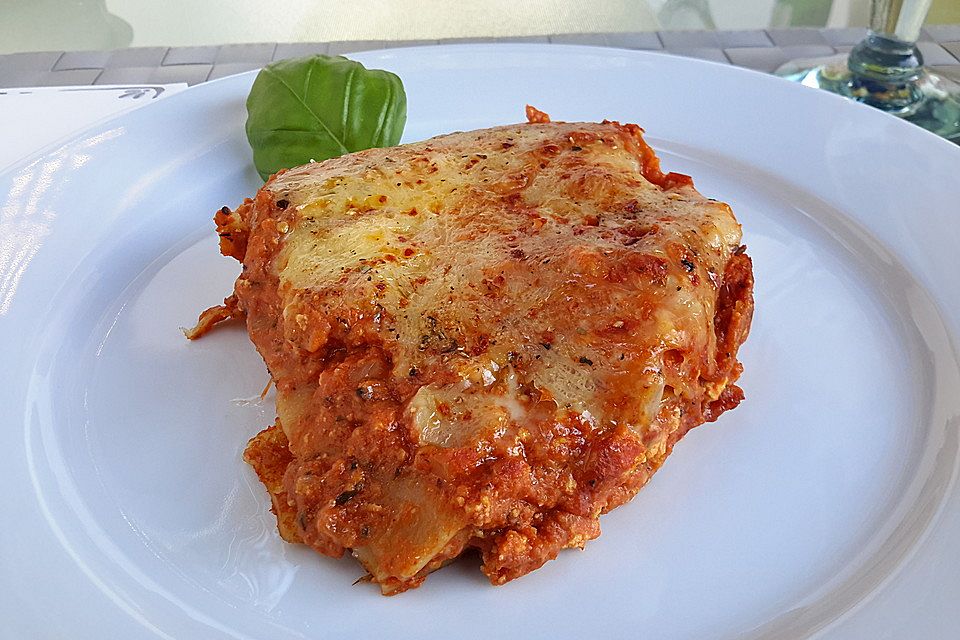 Vegetarische Lasagne mit Tofu